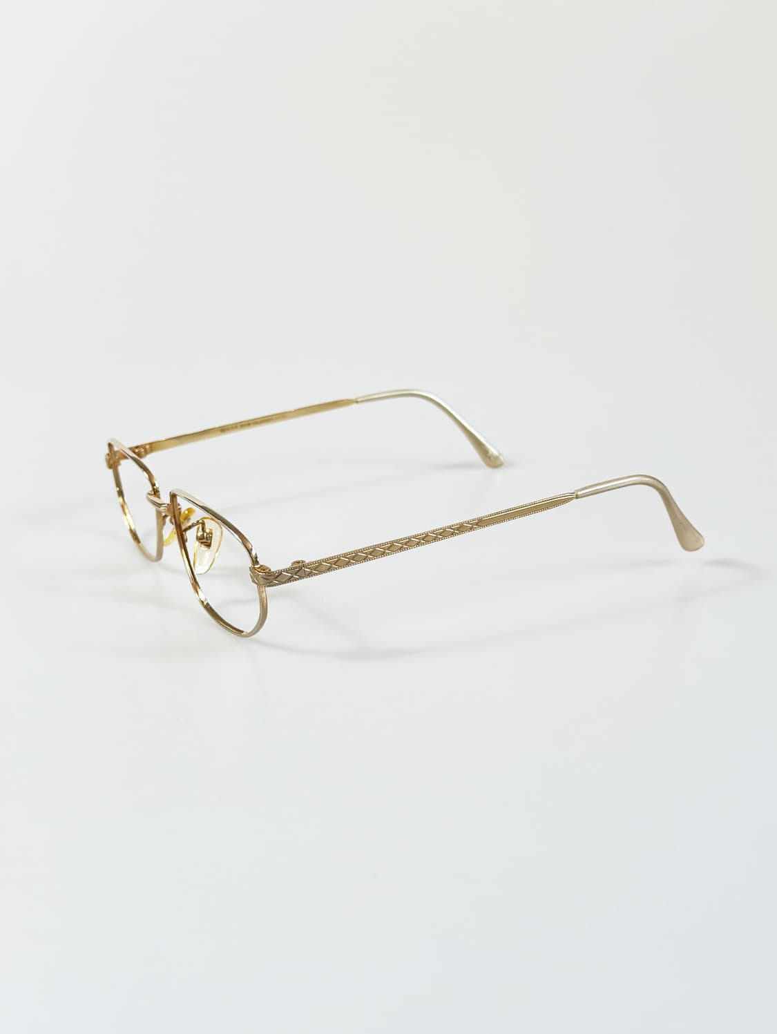 90s P.S.C FASHION 골드 메탈 슬림 스퀘어 빈티지 안경 상품이미지3