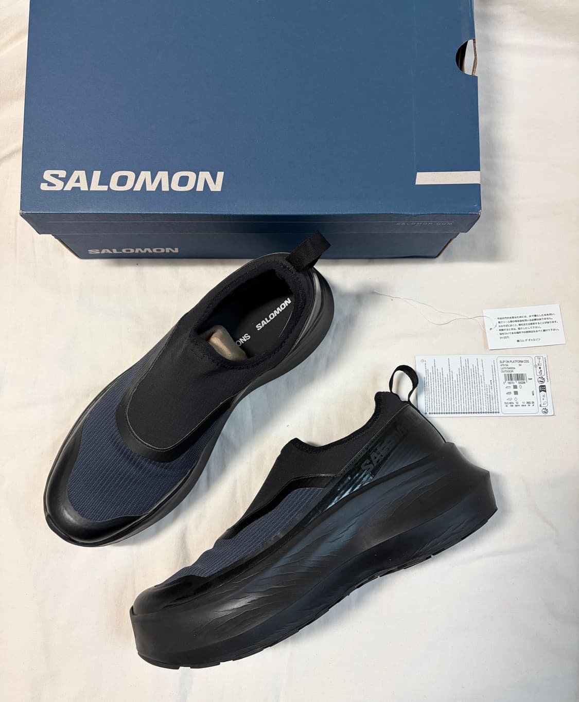 살로몬 x 꼼데가르송 슬립온 플랫폼 블랙  CDG x SALOMON 상품이미지1