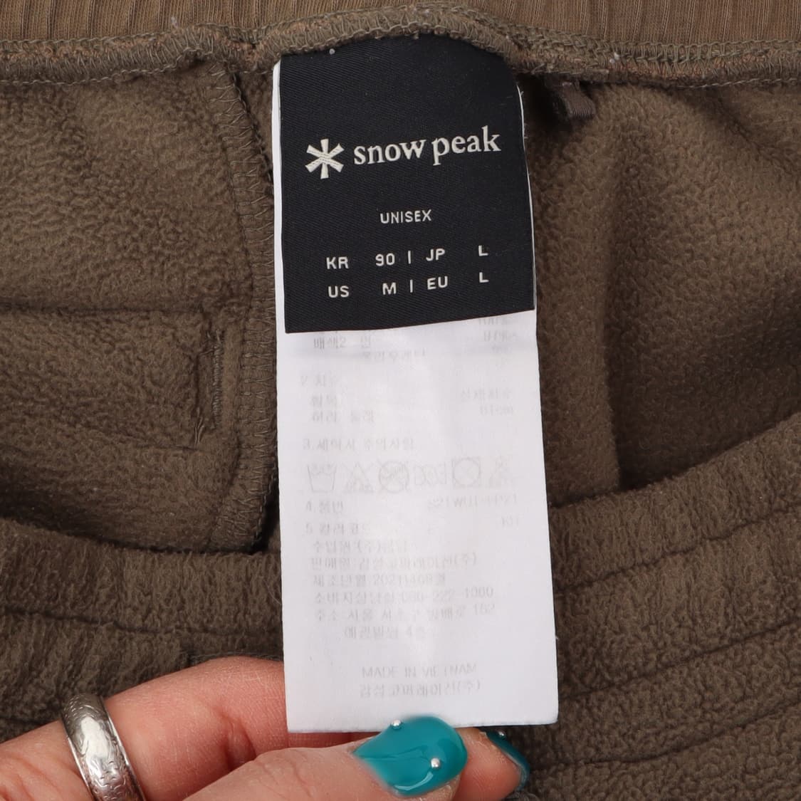 스노우피크 카키 플리스 포켓 팬츠 상품이미지8