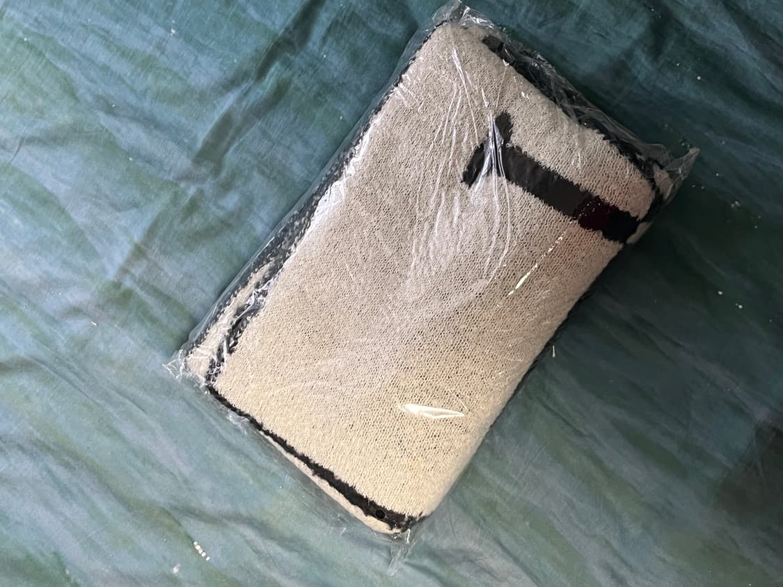 마뗑킴 로고 체커보드 머플러 아이보리 (새상품) 상품이미지2