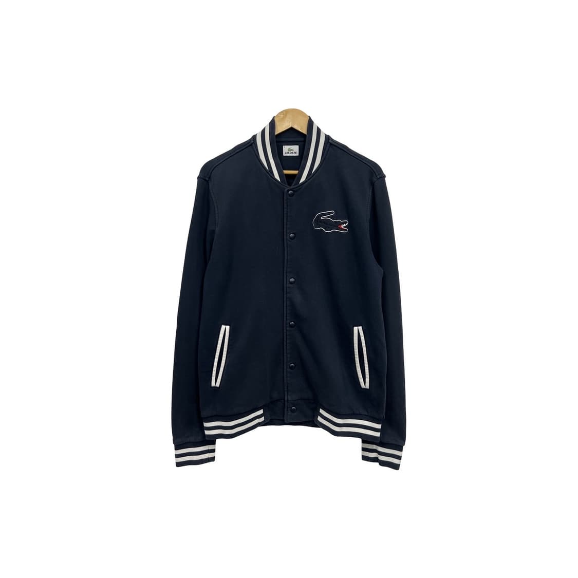 라코스테 빅로고 네이비 스타디움 바시티 자켓 상품이미지1