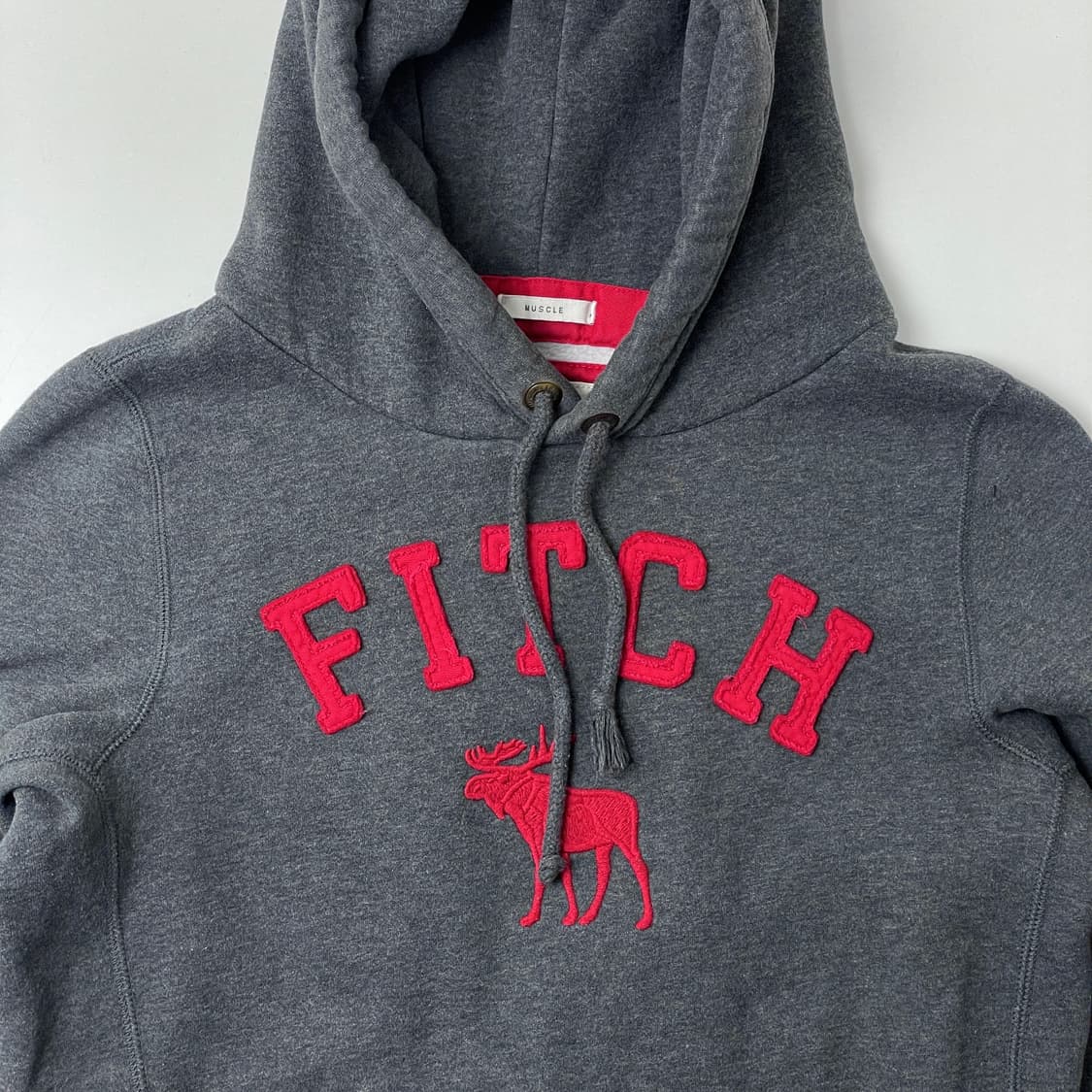 [중고] 아베크롬비 회색 기모 후드티 M 상품이미지3