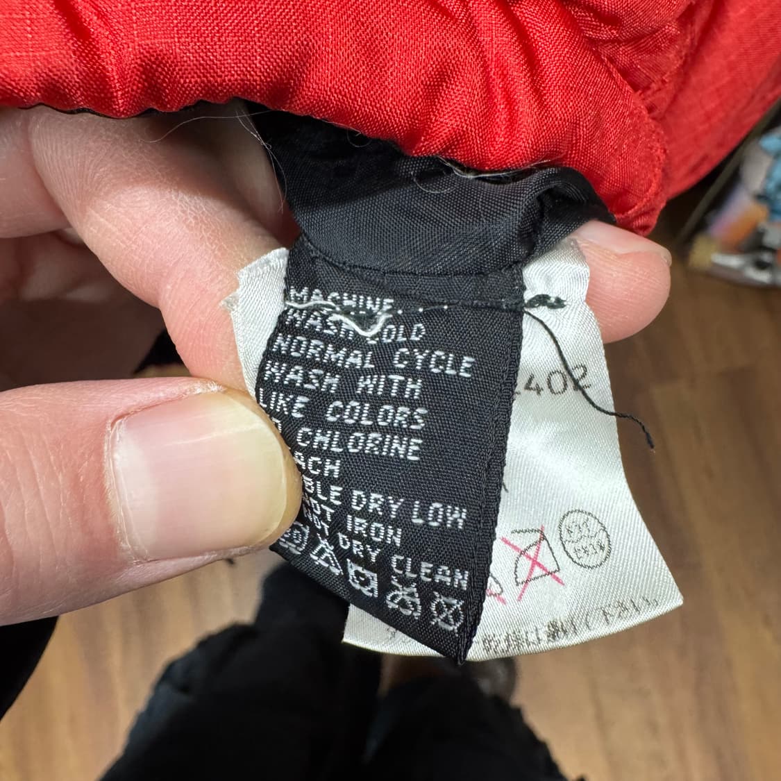 90s 폴로 랄프로렌 진스 다운 패딩 자켓 레글런 핏 레드 상품이미지7