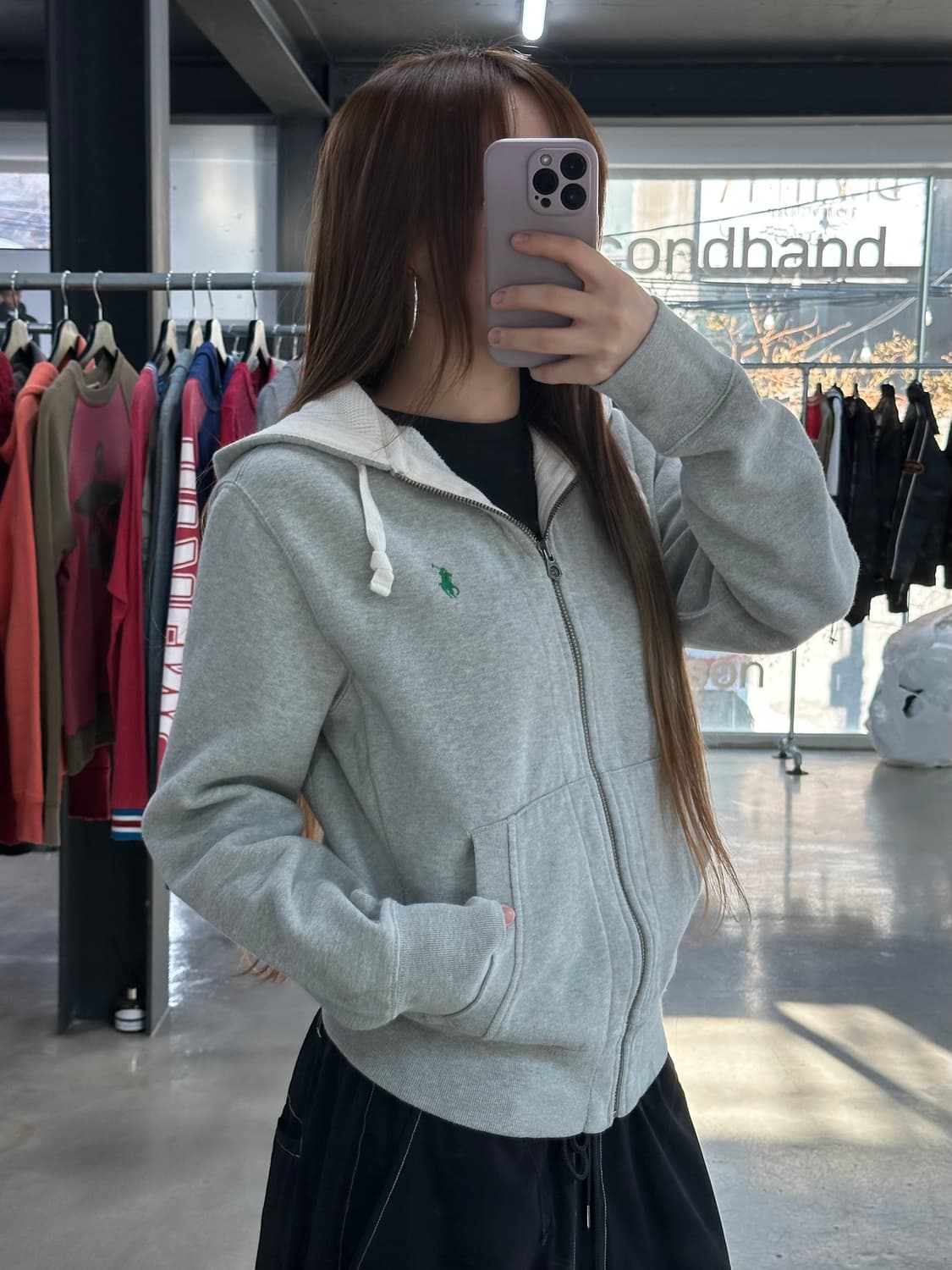 폴로랄프로렌 후드집업 그레이 상품이미지4