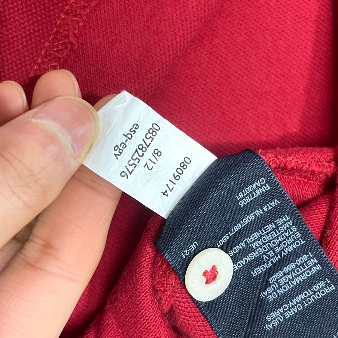 타미힐피거 레드 긴팔 카라티셔츠 남성M 상품이미지7