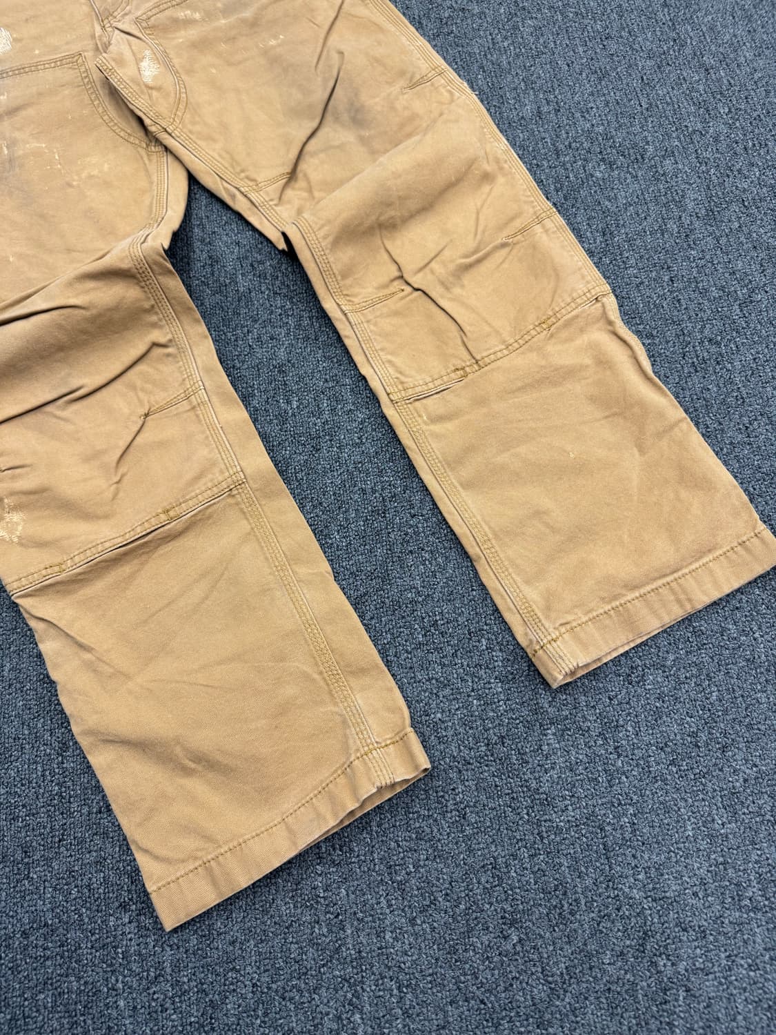 33)칼하트 빈티지 베이지 더블니 워크팬츠 상품이미지4