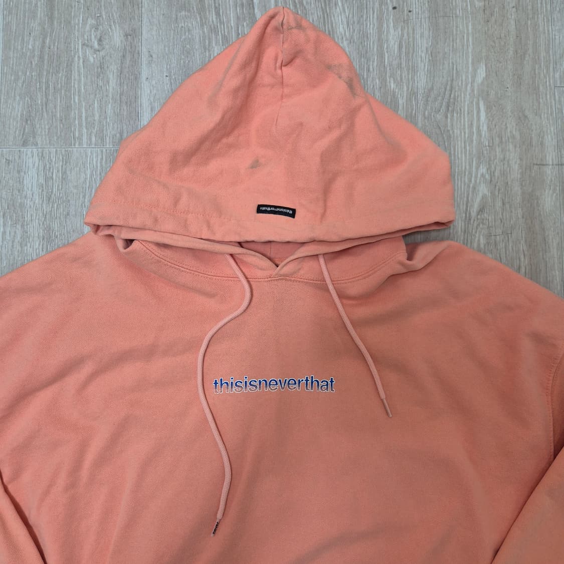 디스이즈네버댓 스몰 나염 로고 코튼 오버핏 후드티 상품이미지2