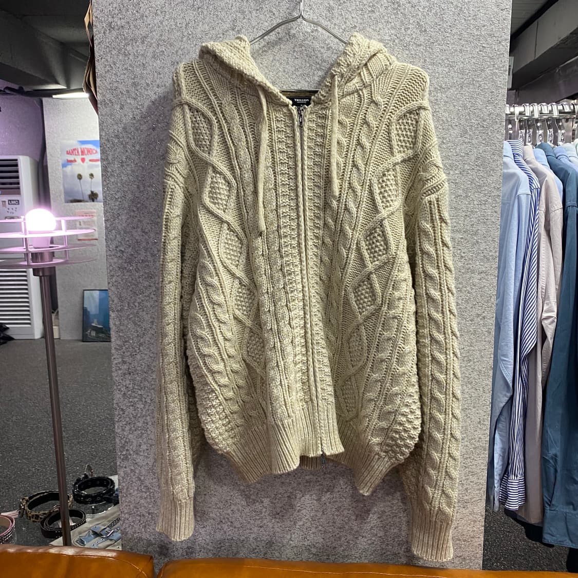 트릴리온 케이블 니트 후드 집업 B2996 상품이미지2