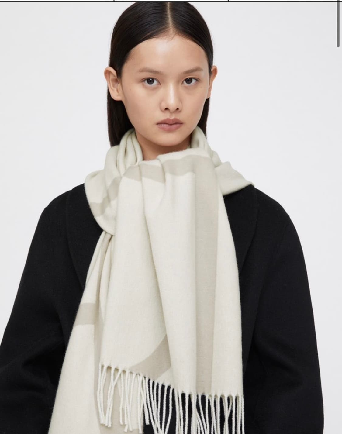 Toteme 토템 모노그램 자카드 울 스카프 본 모노그램 상품이미지1