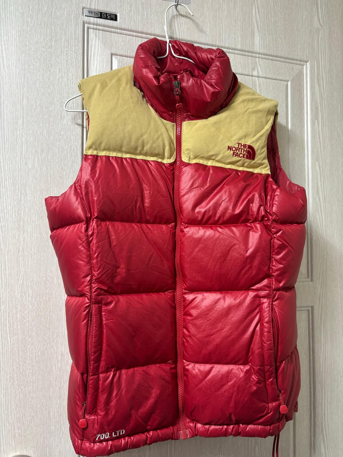 노페 레드 패딩쪼끼 상품이미지1