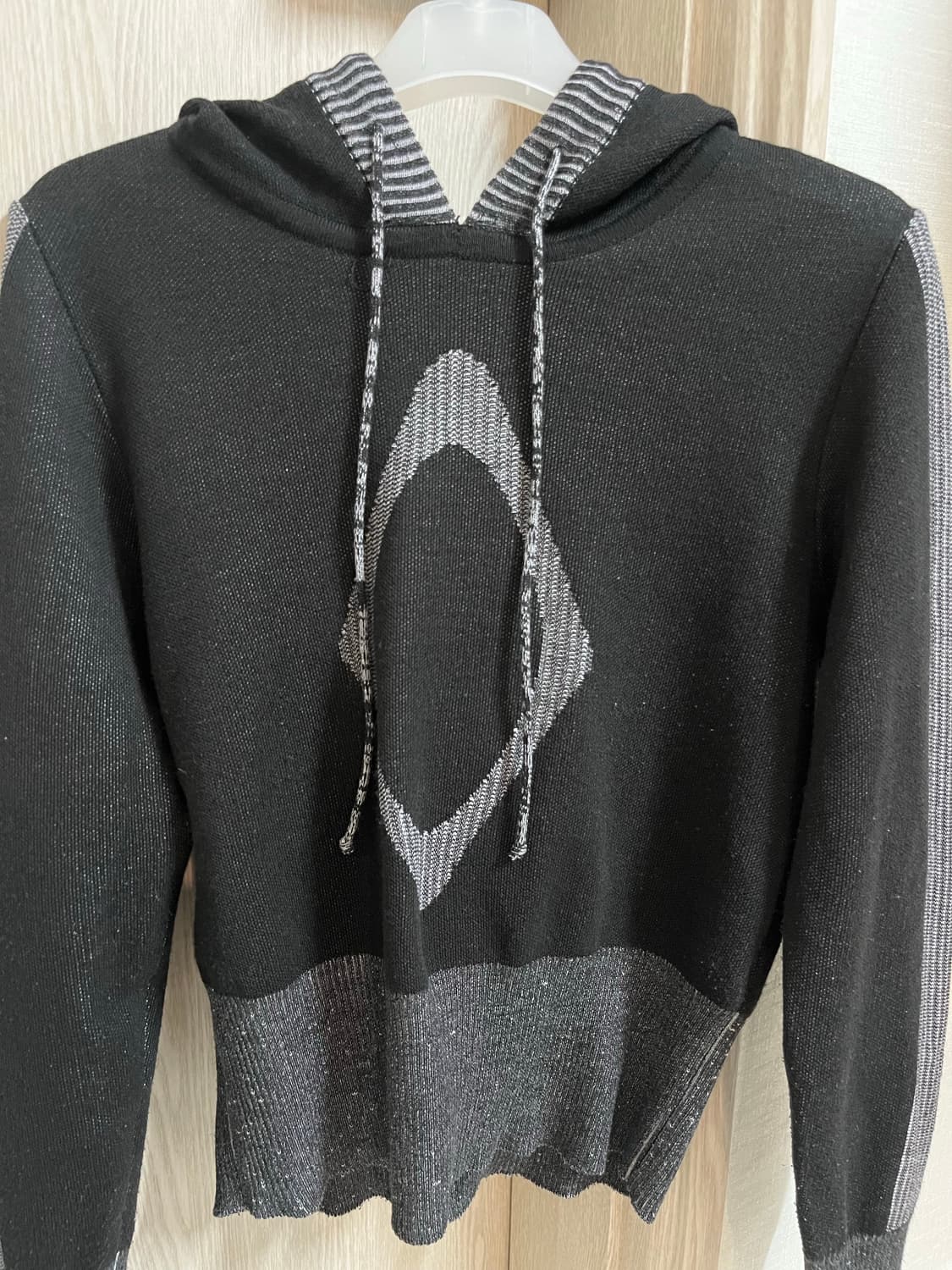 미스치프 MSCHF RHOMBUS KNIT HOODIE - BLACK 상품이미지2
