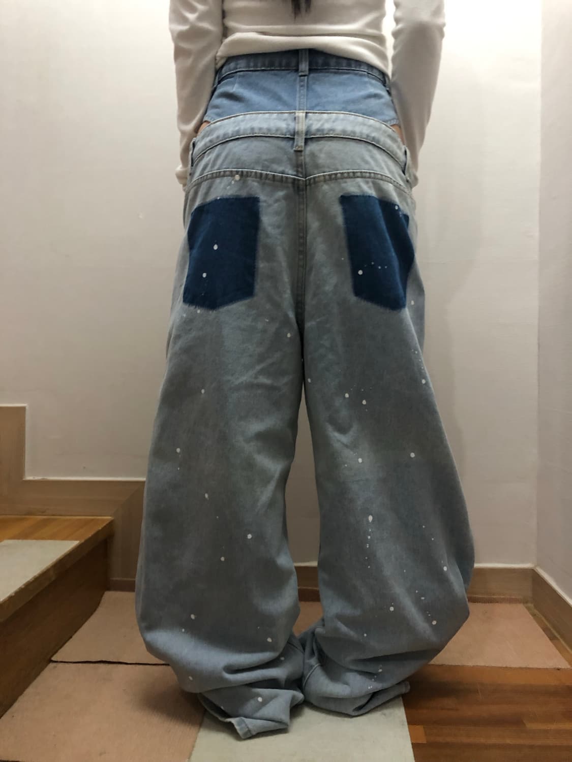 빈티지 데님 펑크 디테일 팬츠 상품이미지10