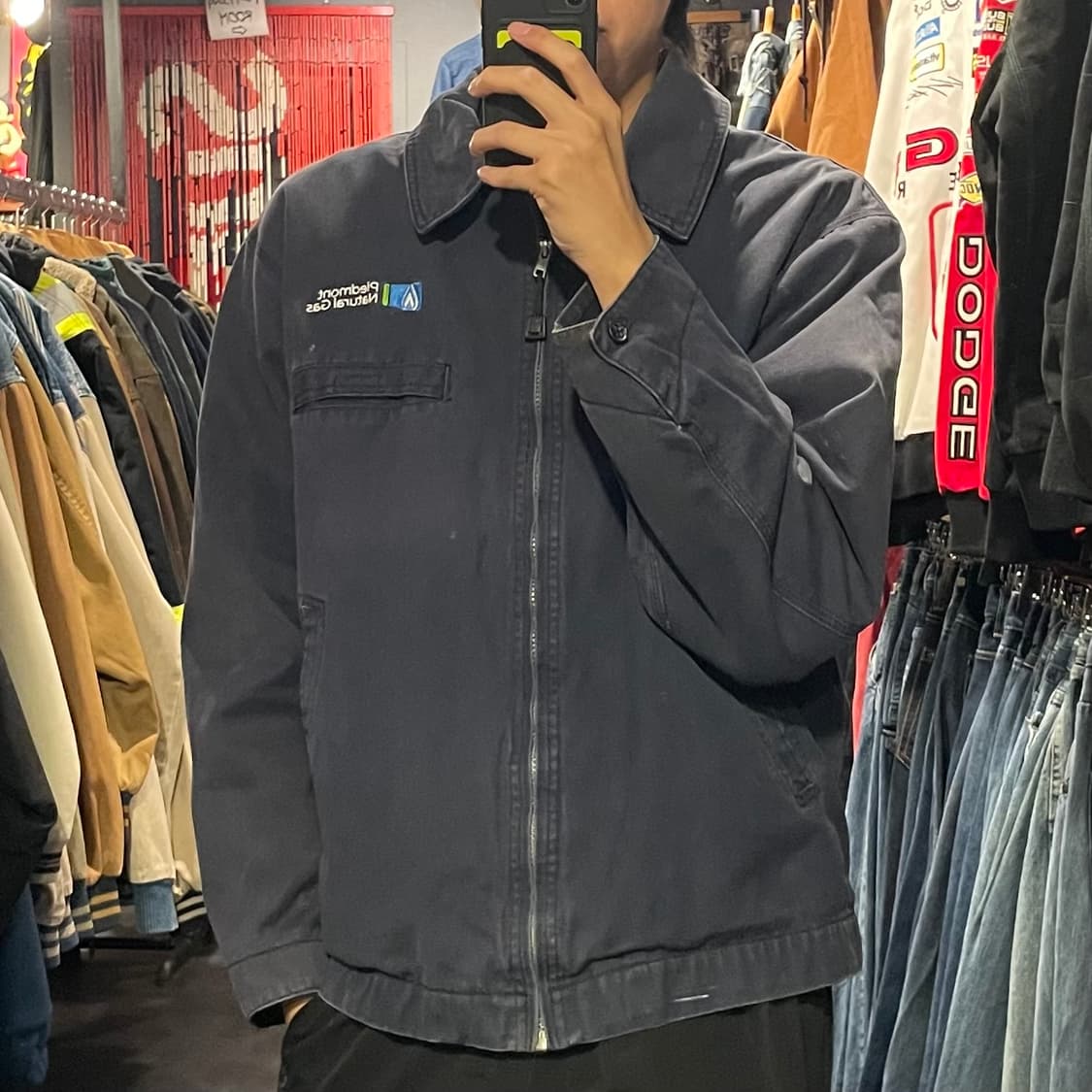 [IM] VTG 빈티지 네이비 카라 워크자켓 상품이미지4