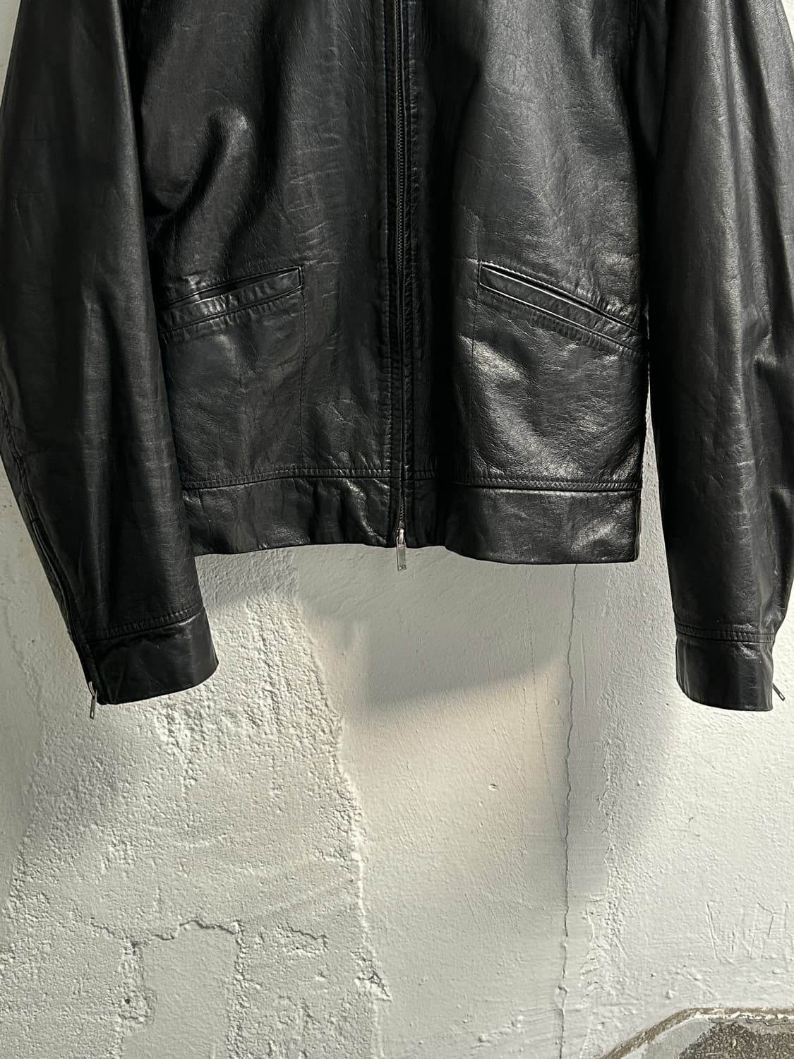 아르마니 레더 카페레이서 자켓 빈티지 레더 자켓 상품이미지7