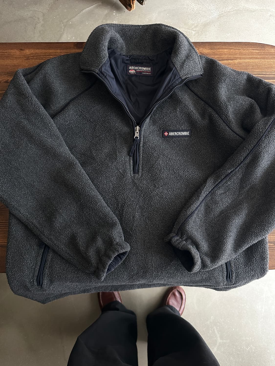 아베크롬비 하프 집업 플리스 풀오버 상품이미지1