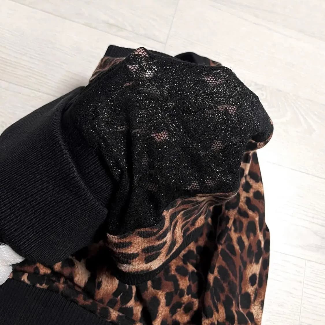 오네갸루 대장 레오파드 터틀넥 금장 오프숄더 원피스 핀터 y2k 109 상품이미지3