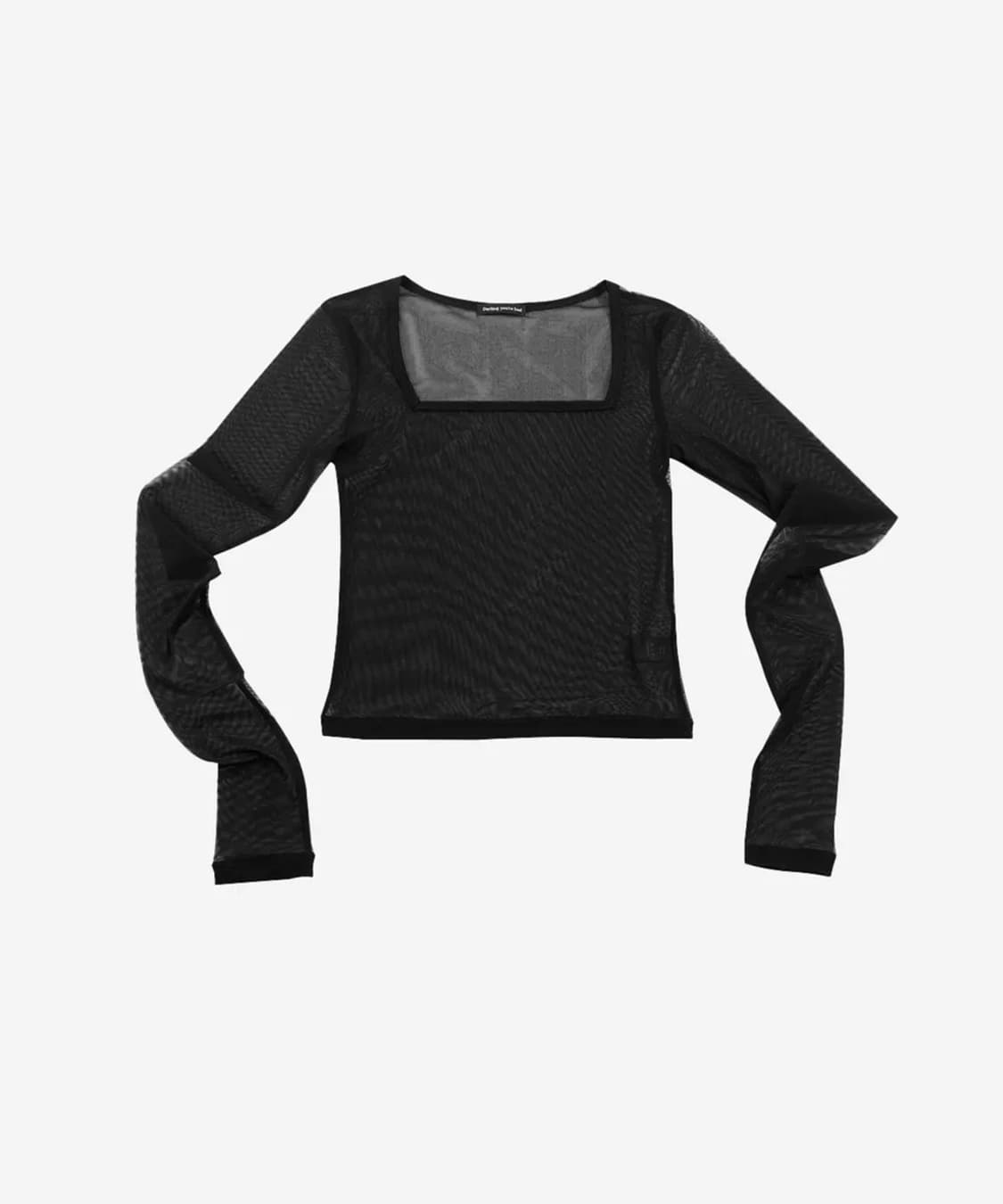 달링유어배드 SQUARE MESH TOP(2WAY) #BLACK 상품이미지1