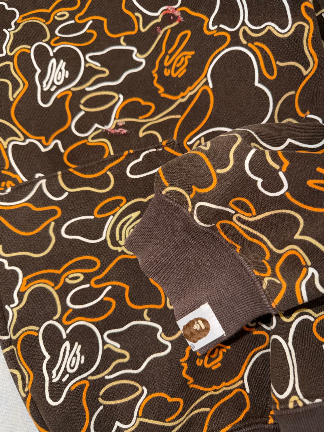 Bape Neon Brown Two-Way Hood Zip-Up 상품이미지10