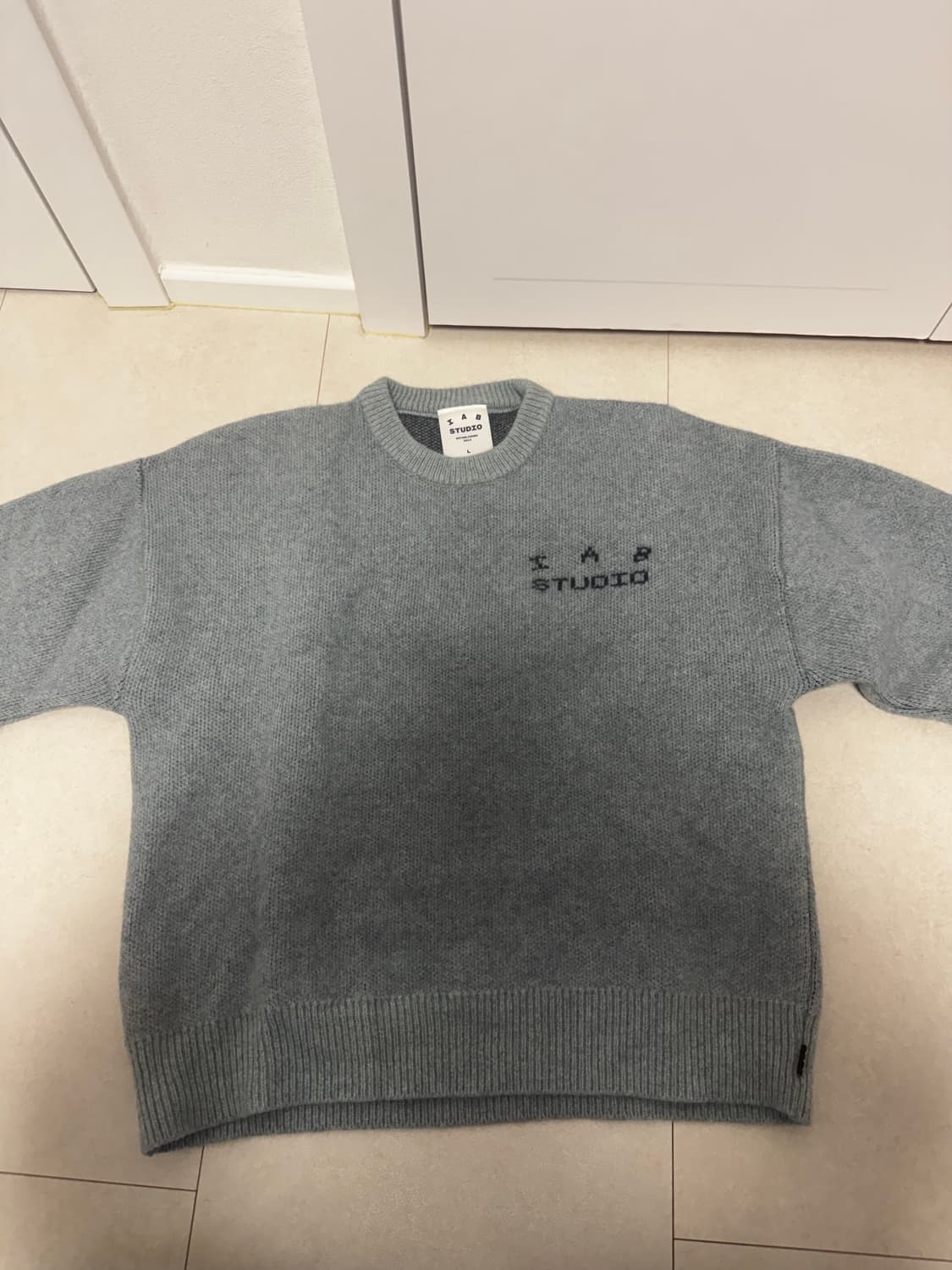 아이앱 스튜디오 니트 스틸 블루 L 상품이미지2