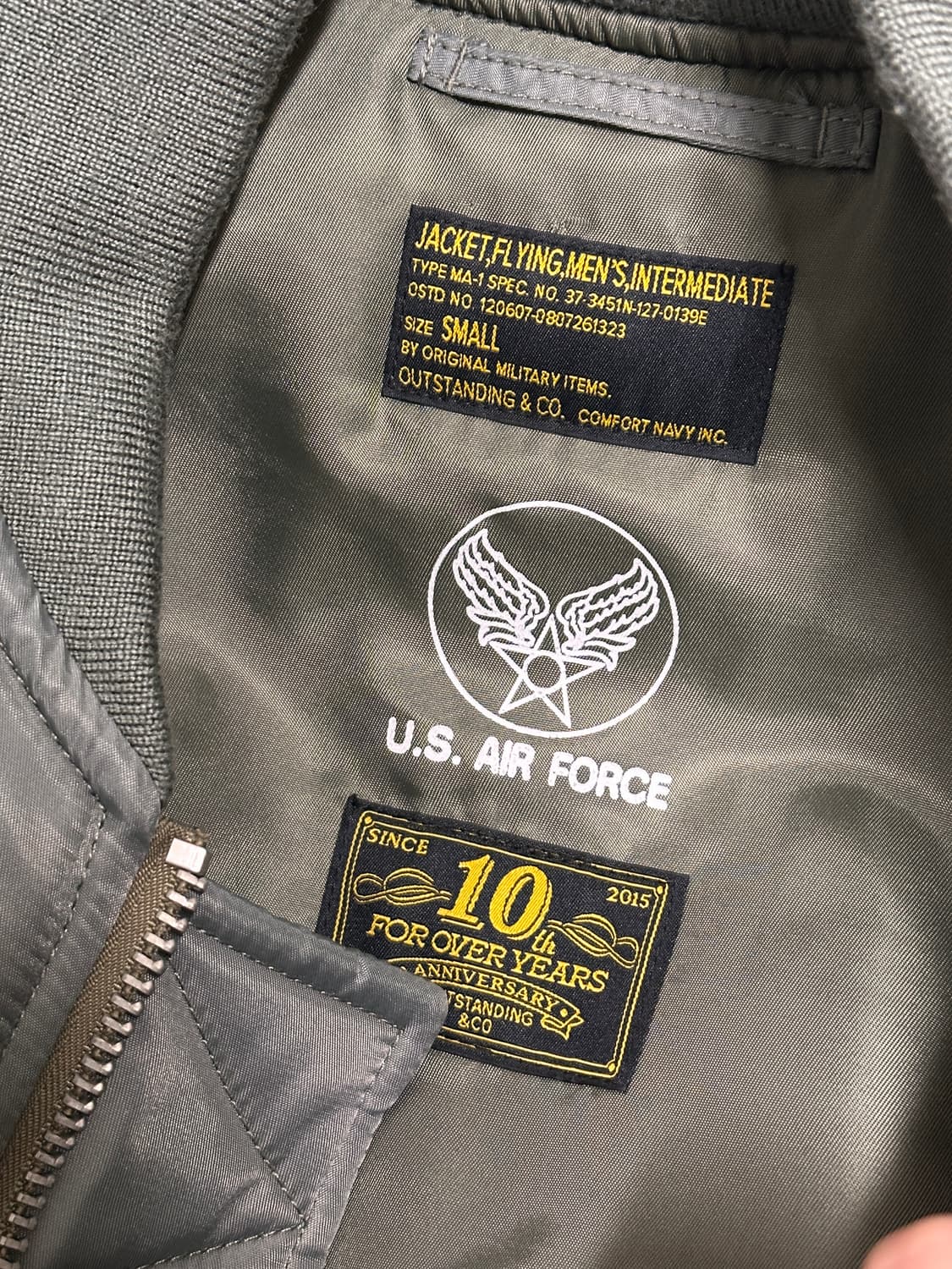 (S) 아웃스탠딩 10주년 ma-1 상품이미지6