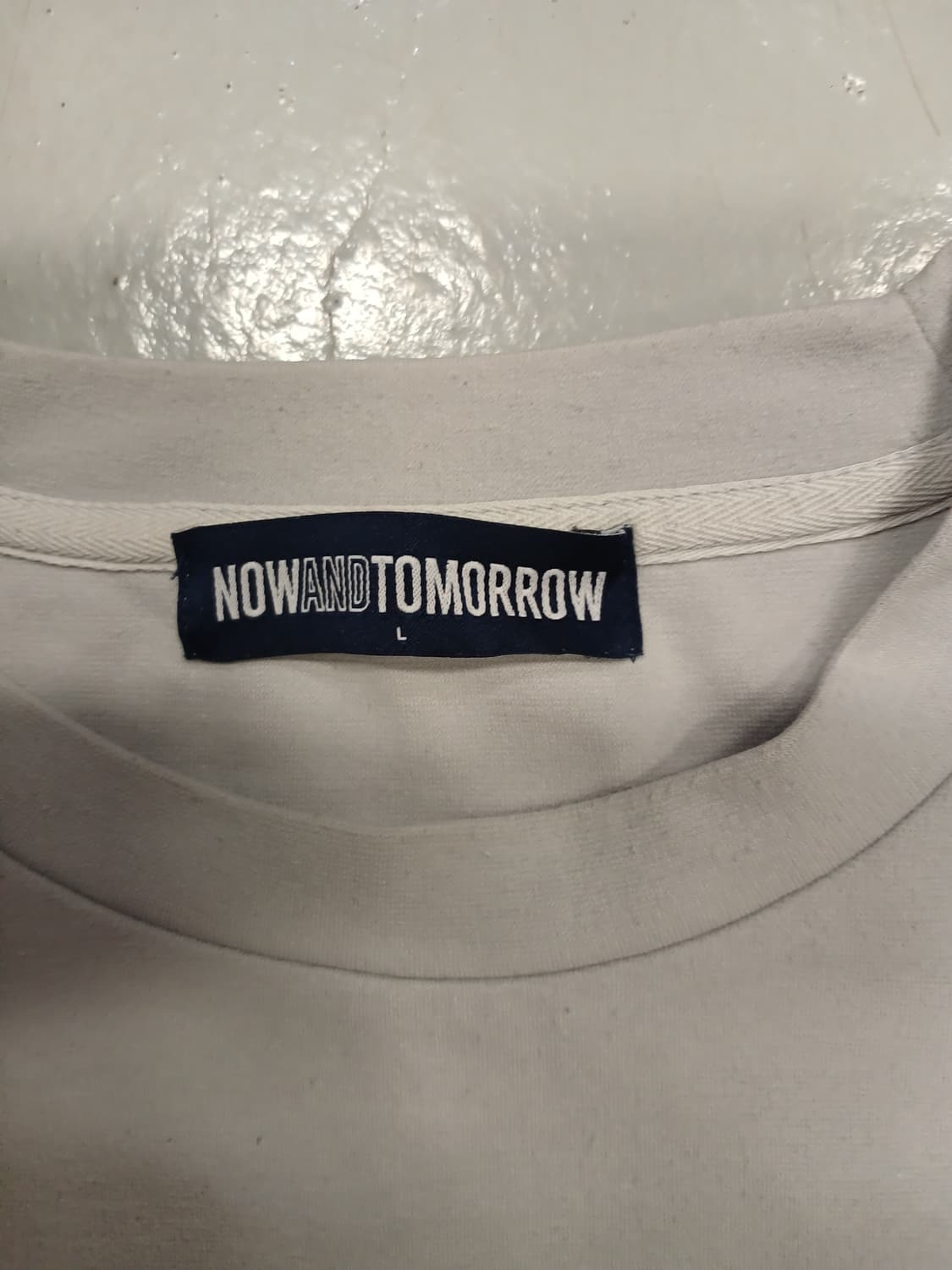 NOWANDTOMORROW 비둘기색반팔티 L 상품이미지7