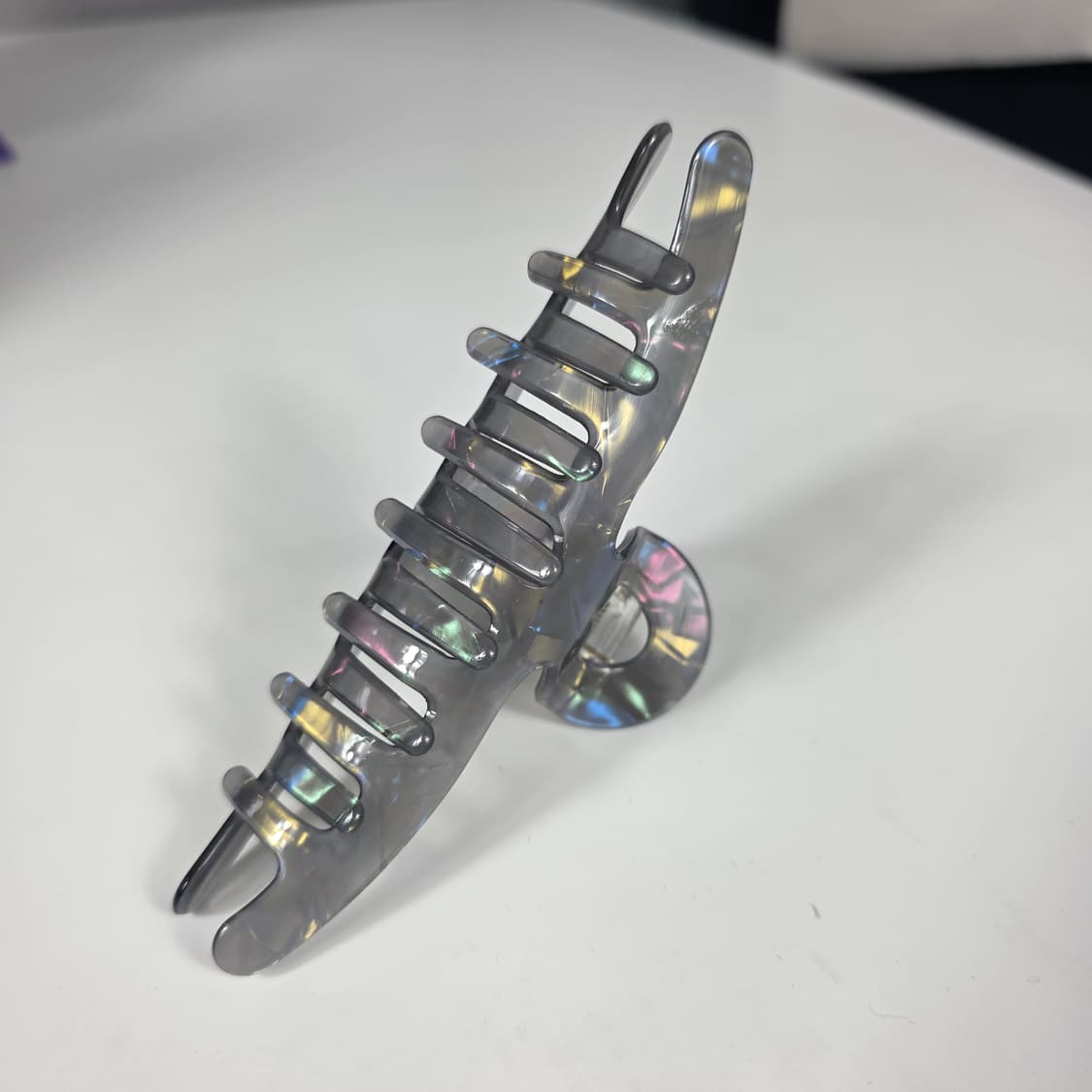 [새상품] 블랙 오로라 홀로그램 그레이 집게핀 헤어 악세사리 상품이미지8