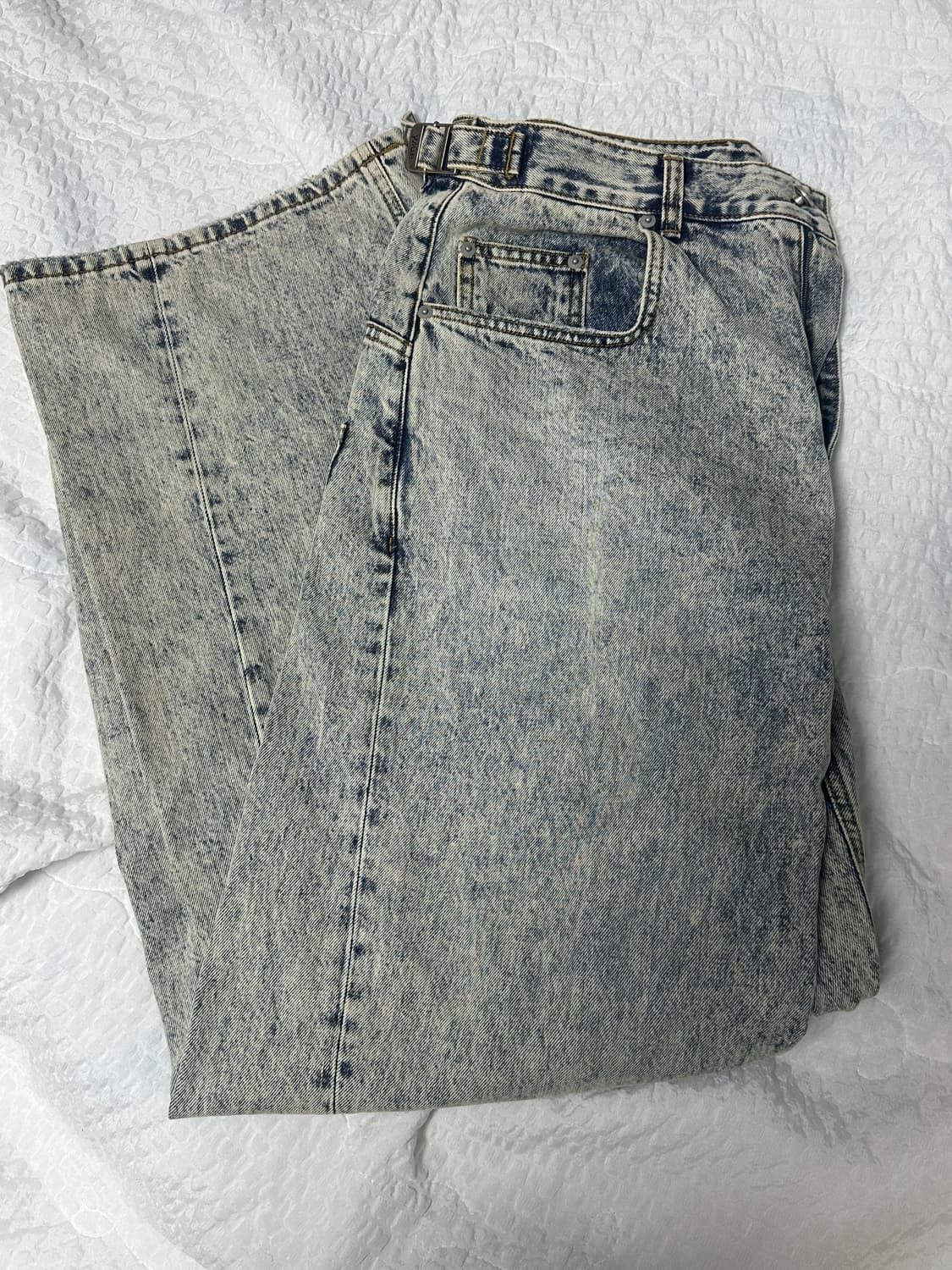 [L] 이예 yiyae wide washed 데님 블루 상품이미지3