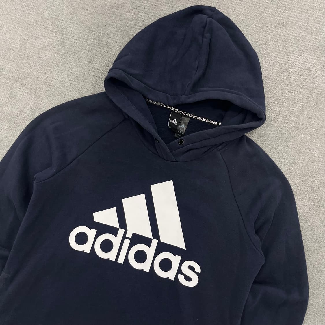 S 아디다스 빅로고 후드티 네이비 상품이미지2