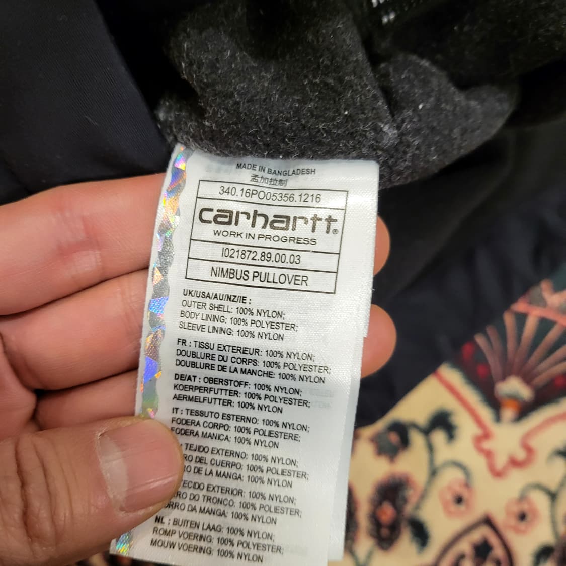 칼하트 님부스 풀오버 아노락 (XS) 상품이미지8