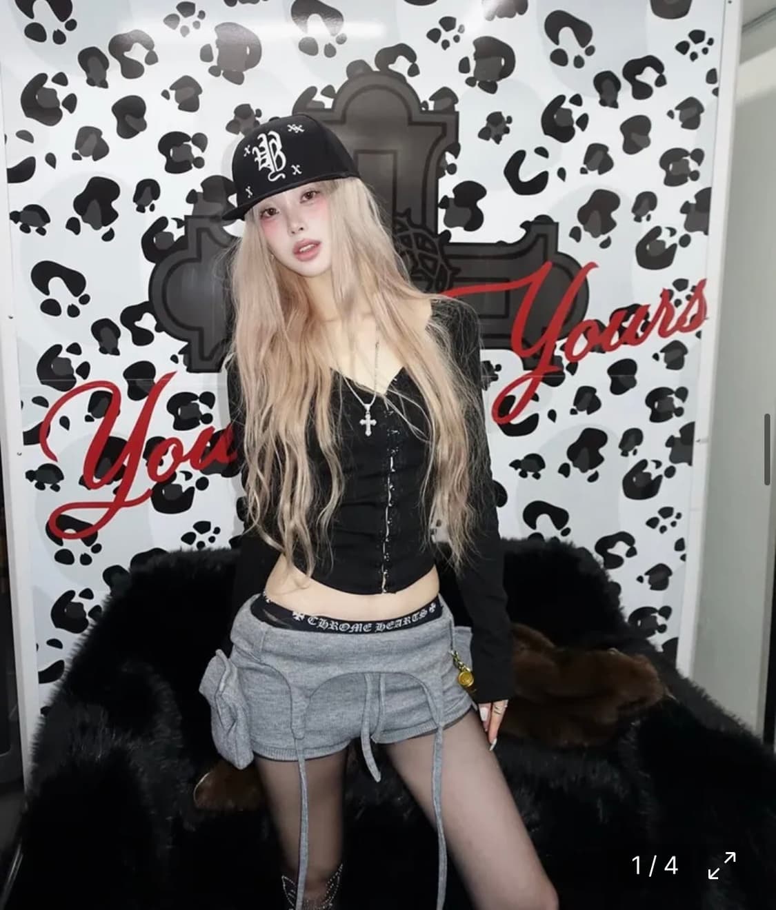 길라아카이브 볼드 로고 니트 숏팬츠 블랙 상품이미지3