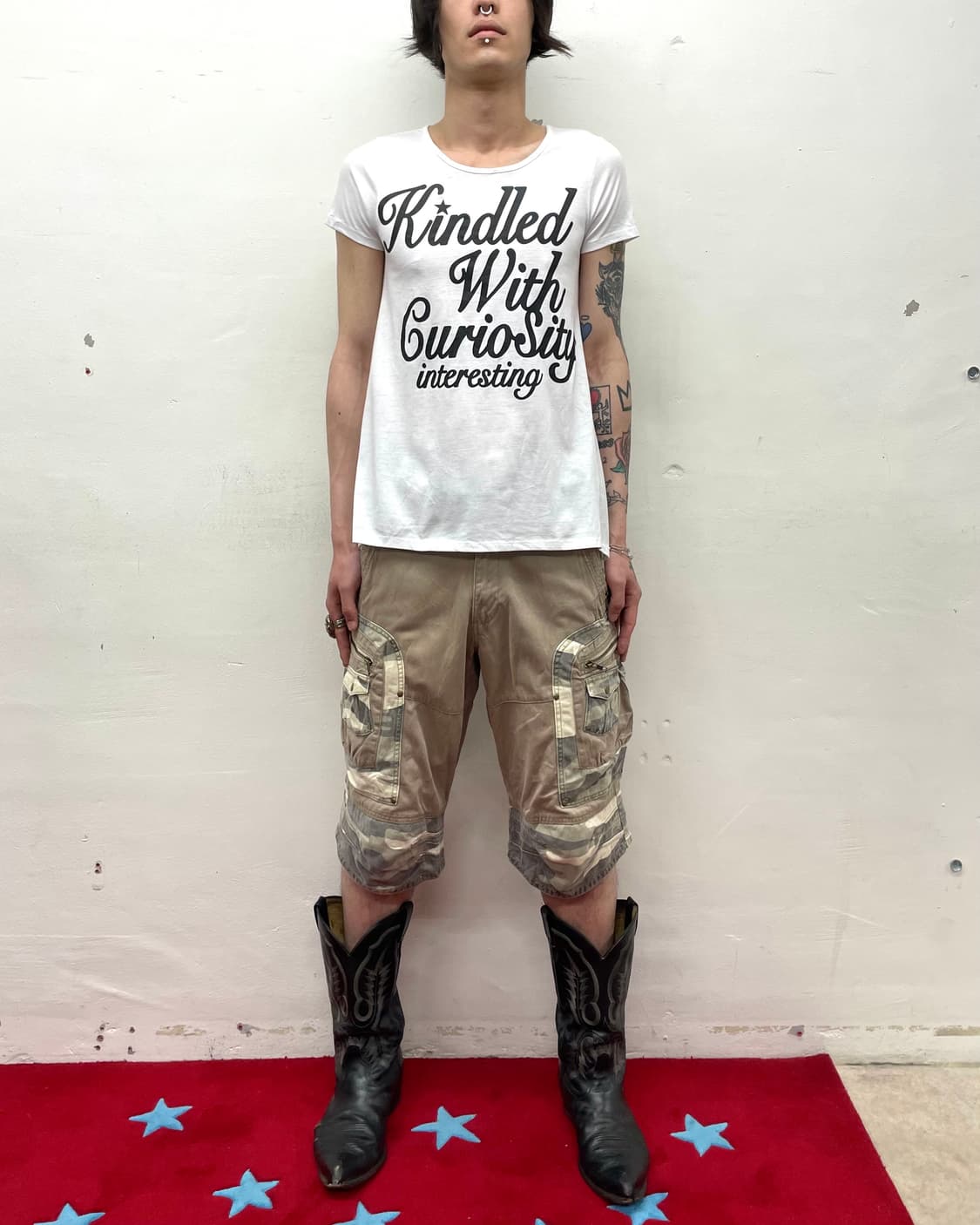 stingray black lettering T-shirt 상품이미지5