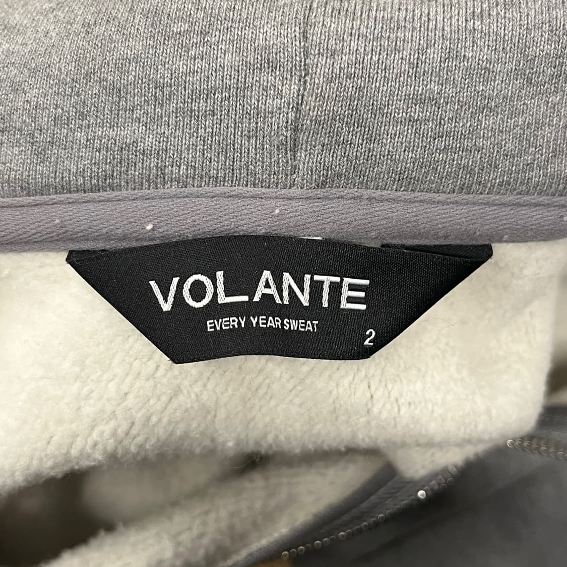 [정품/2] VOLANTE 989gsm 그레이 후드집업 b15 상품이미지5