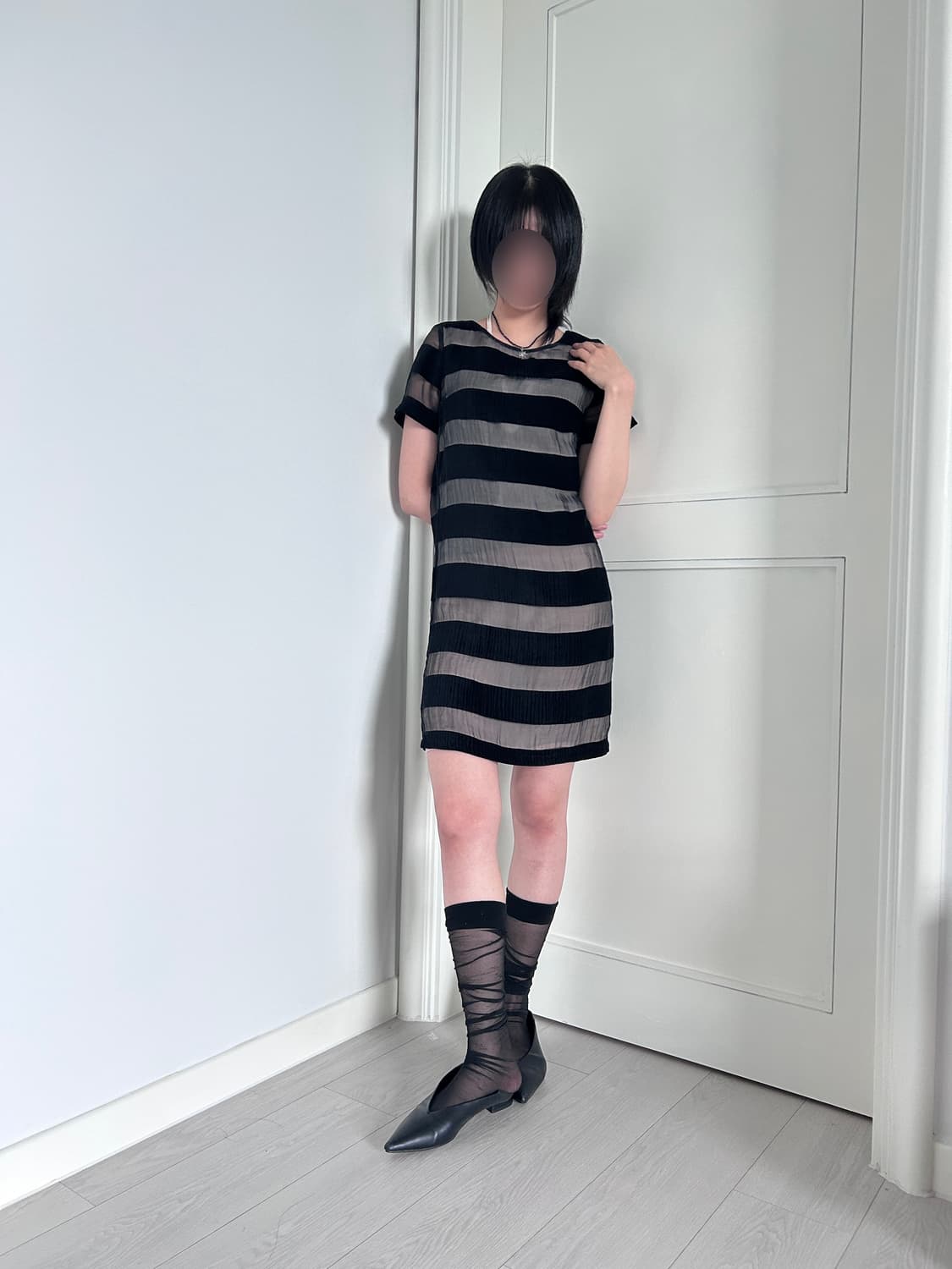 Black Stripe Dress / 빈티지 원피스 상품이미지2