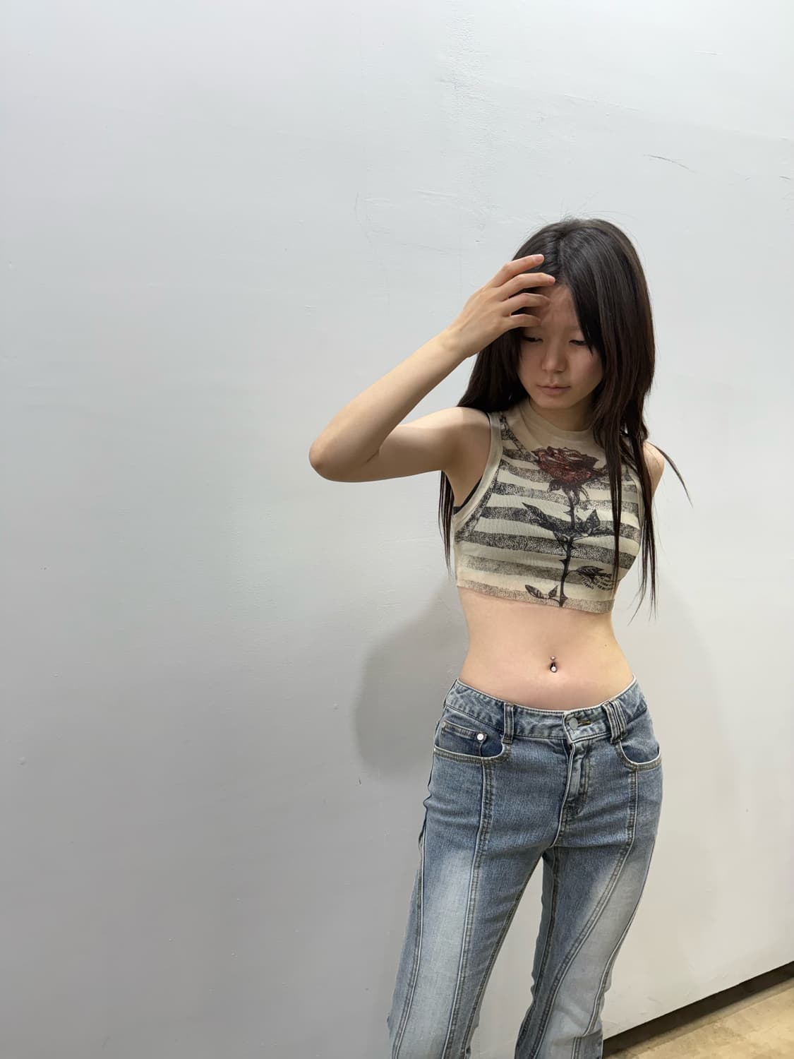 장 폴 고티에 25S/S 마리니에르 타투 크롭 슬리브리스 상품이미지2