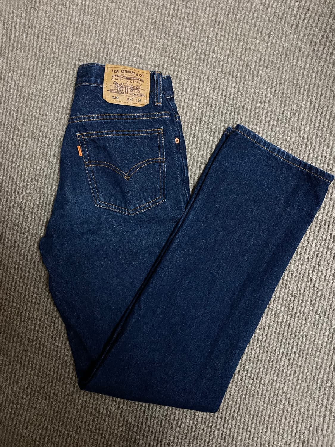 (28-9) 00s 리바이스220 오렌지탭 데님팬츠 상품이미지1