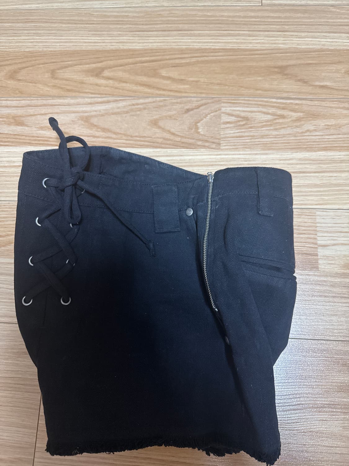 더오픈프로덕트 래이스업 반바지 블랙 상품이미지5