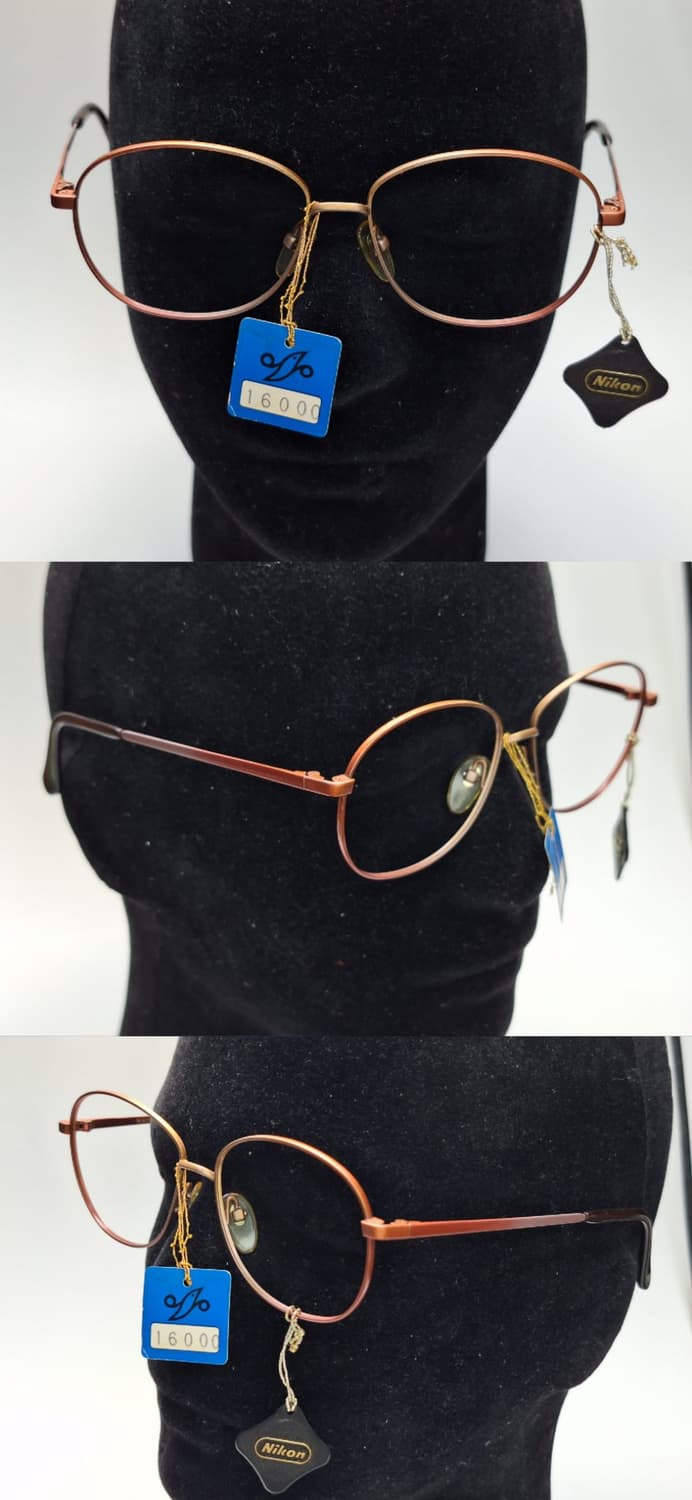 니콘 FB 645-54 안경테 54mm 로즈 오벌 라운드 일본 빈티지 상품이미지5