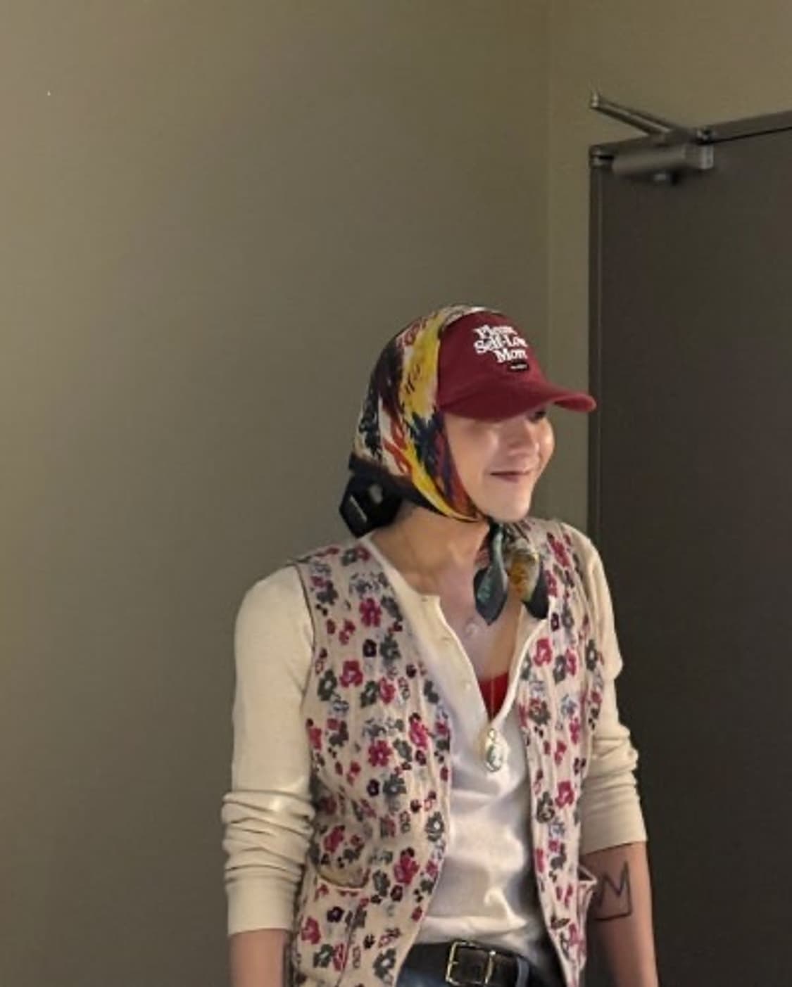 [OS]아모프레 self love 볼캡 버건디 지드래곤님 착용 상품이미지1