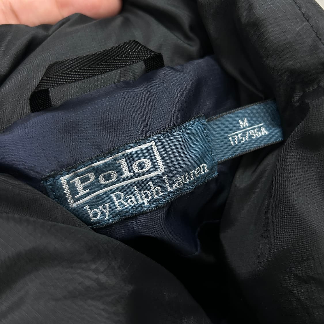 폴로 네이비 오렌지포니 덕다운 패딩(M) 상품이미지2