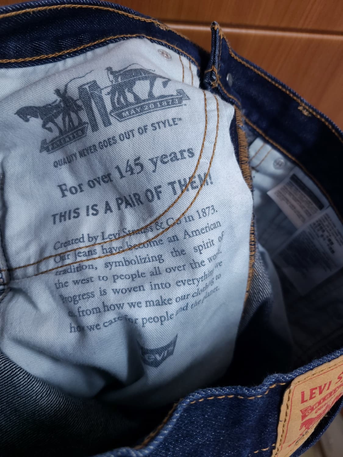 리바이스 505 진청 상품이미지5