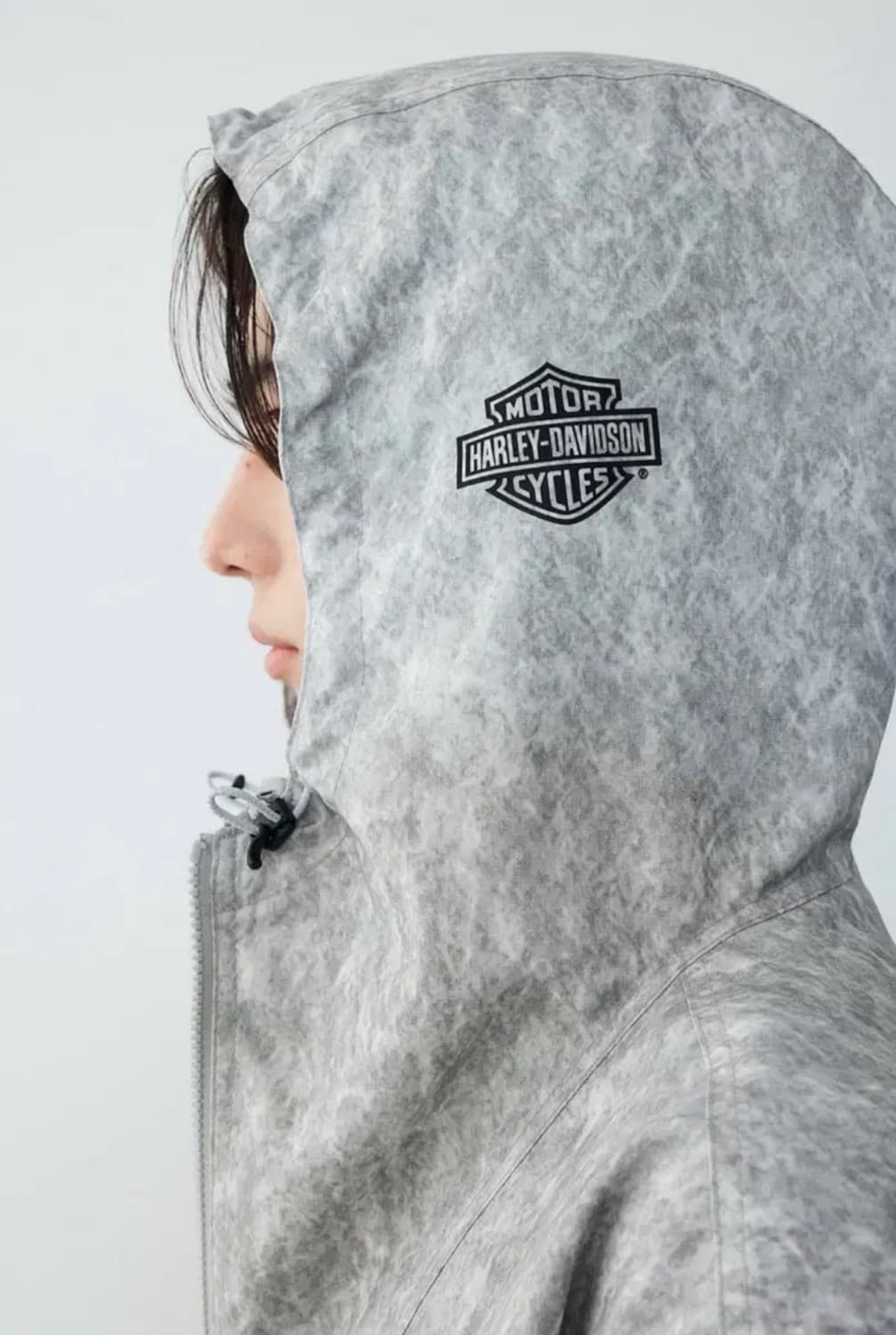 [새제품/L] 할리데이비슨 윈드브레이커 자켓 - 라이트 그레이 상품이미지1