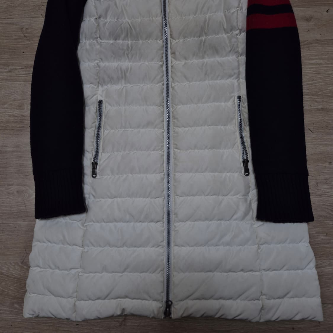 JDX 여성 골프웨어 하이브리드 니트 덕다운 경량 롱패딩 S(90) 상품이미지3