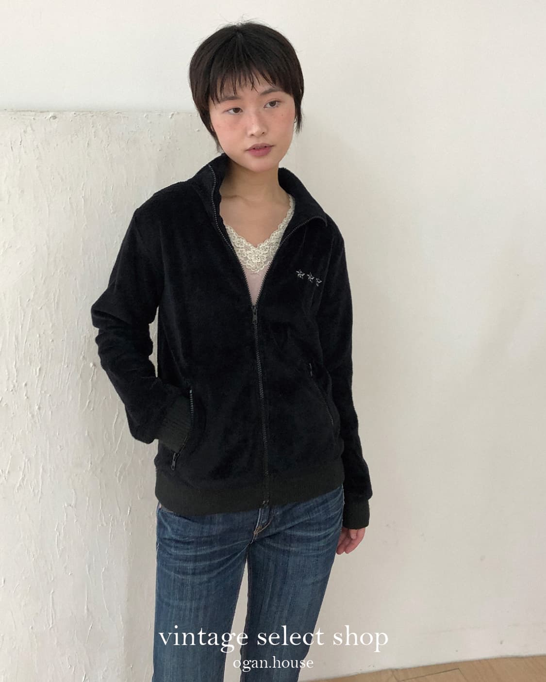 vintage fleece zip-up jacket[BEAMS BOY] 상품이미지1