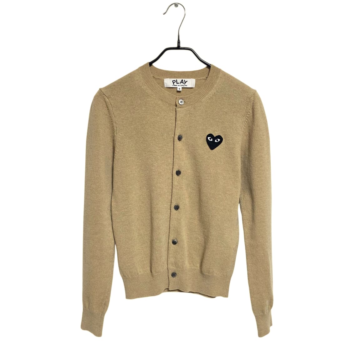 꼼데가르송 플레이 여성 라운드넥 가디건 베이지 상품이미지1