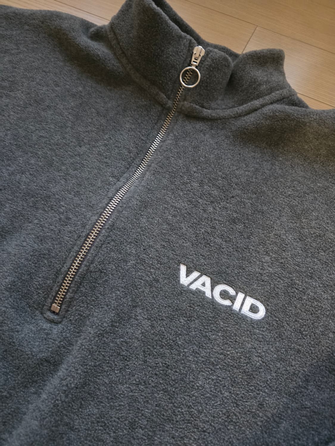 VACID half zip fleece 하프집업 울 플리스 그레이 M 상품이미지2