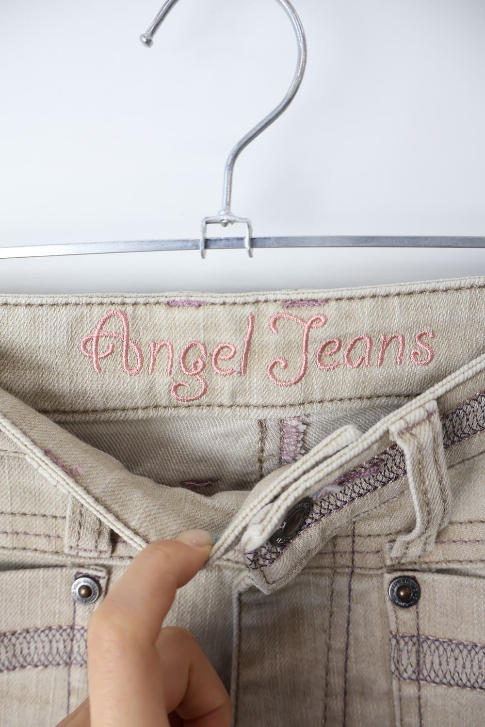 Jpn Angel Jeans Beige Heart Capri Pants 상품이미지7