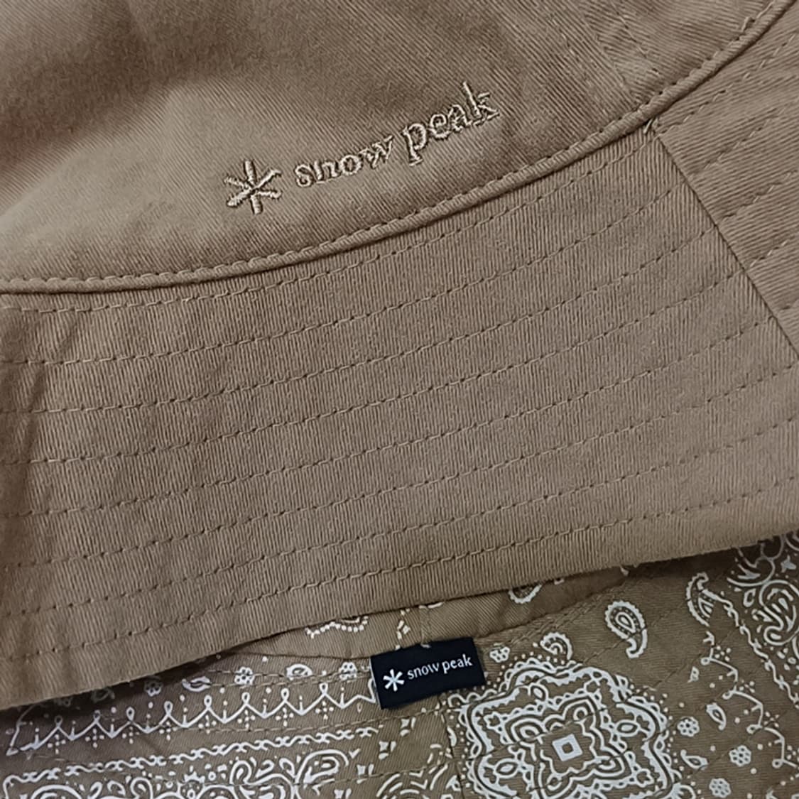 스노우피크 공용 리버서블 양면 버킷햇 벙거지 모자 베이지 사랑봉봉 상품이미지6