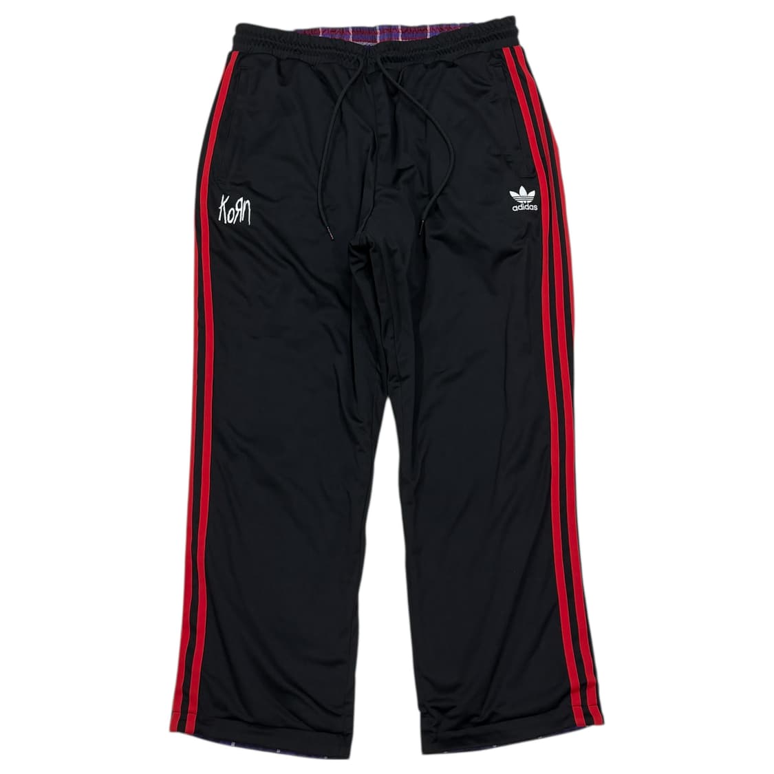 아디다스 X 콘 리버서블 양면 체크 블랙 트랙팬츠 바지 XL 상품이미지3