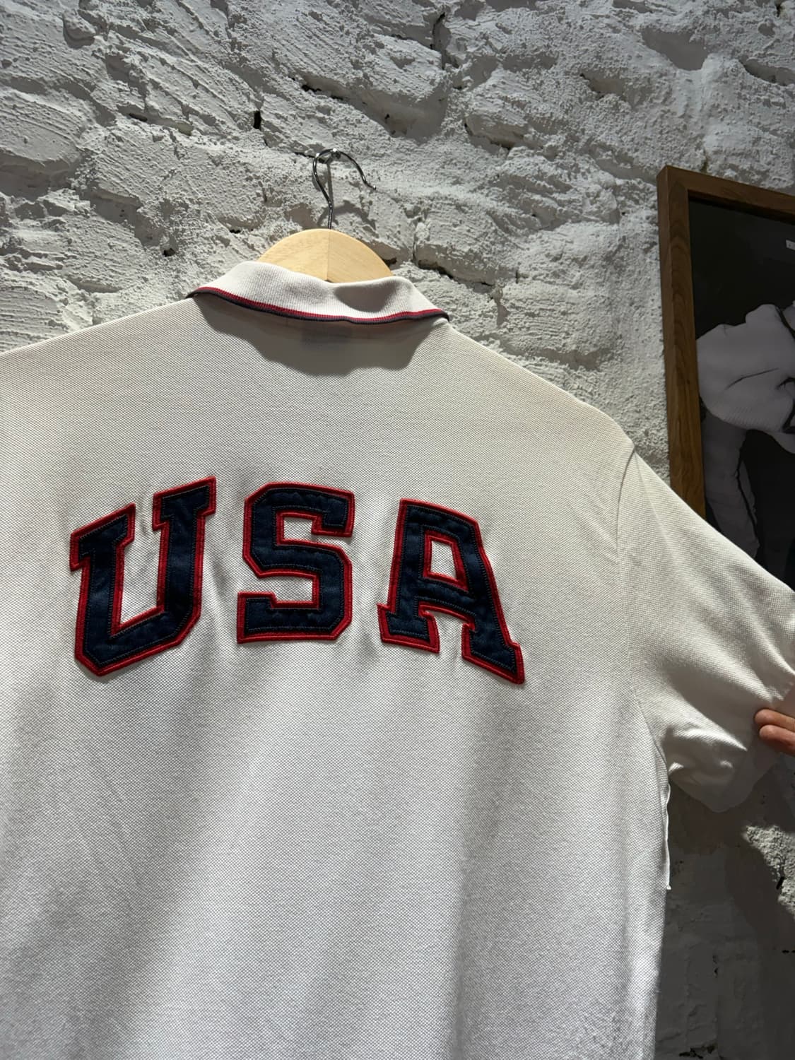 폴로 빅포니 USA 성조기 카라 반팔 티셔츠 상품이미지2