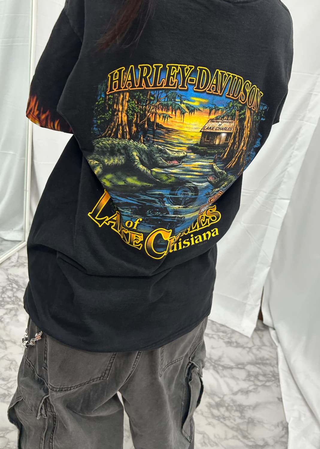 [HARLEY DAVIDSON] 00s 할리데이비슨 플레임 반팔 상품이미지3